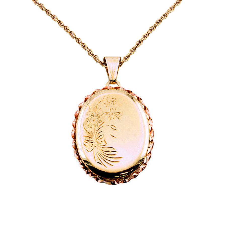 9ct 2-tone gold Clogau Locket with chain